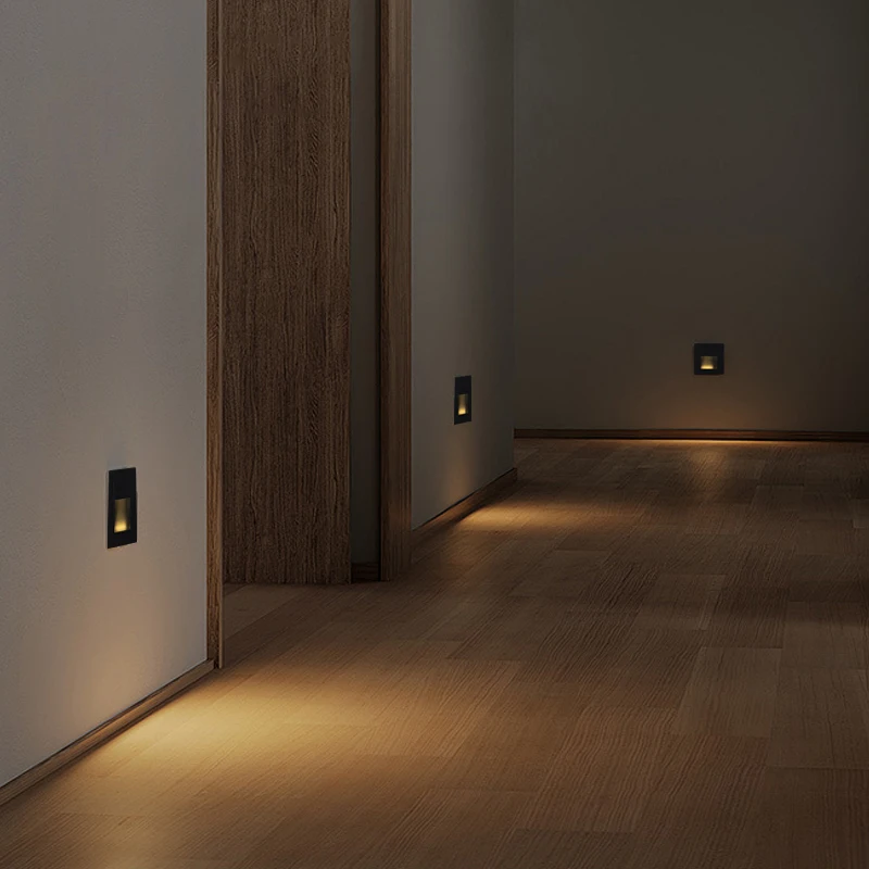 Corridor Stair Step Light Aluminum Recessed Warm White 3000K Led Step Lights Motion Sensor Led Stair Light