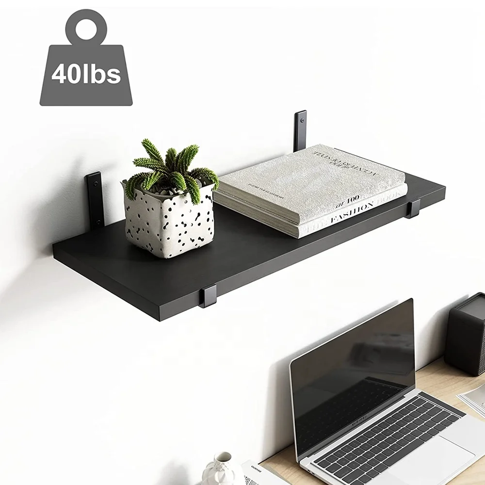 Rustic Wooden Floating Wall Shelves For Living Room Paulownia Wall Mounted Shelf Kitchen100% Solid Wood Wall Display Storage