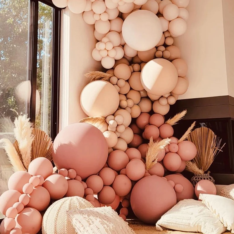 140 pcs Rose Apricot Latex Balloon Garland Wedding Party Suppliers Garland Arch Kit Bridal Shower Birthday Party Decorations