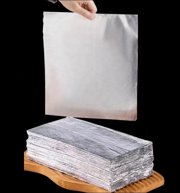 Chinese factory Top Quality Aluminum Foil food Wrapping Paper Pop Up Aluminium print pre cut foils 100 Foil Sheets