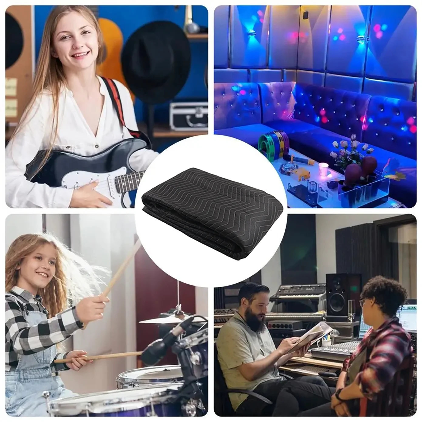 Max Moving Packing Blanket 96X80 Inches Professional Shipping Furniture Pad Multifunctional Blocking Noise For Home Studios