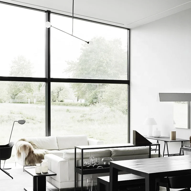 Большие окна большие Панорамное окно от пола до потолка фиксированное