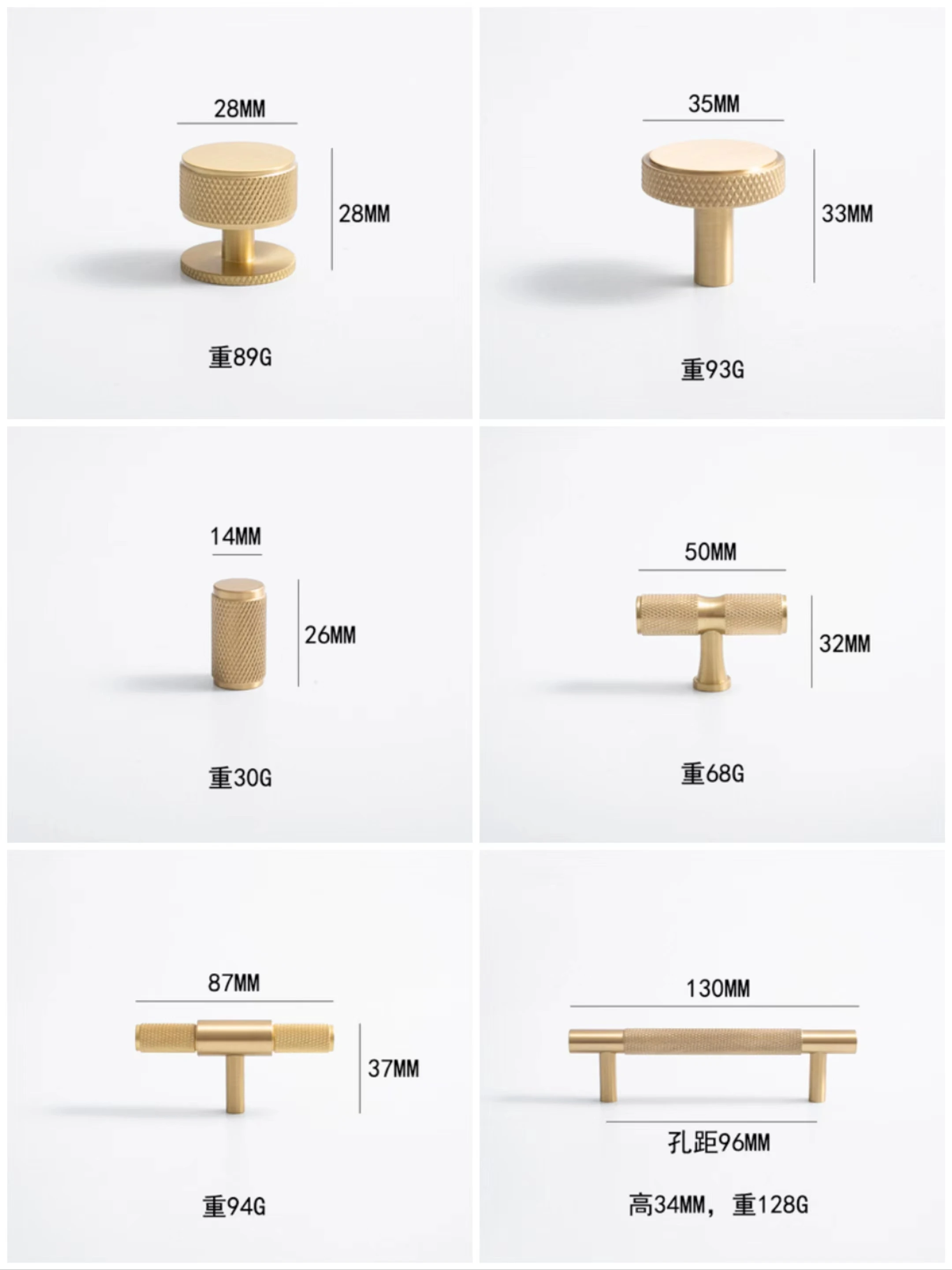 China Manufacturer European Market Best-Selling Brushed Gold Hardware Door Kitchen Drawer Cabinet Pulls Handles and Knobs 6710