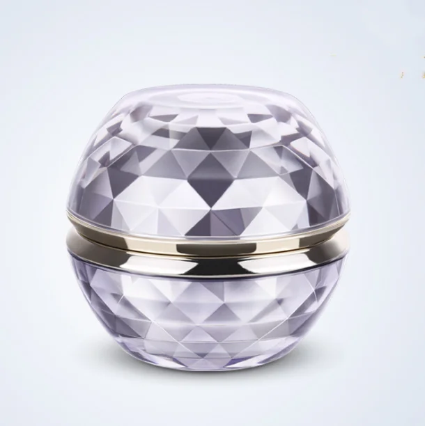 Luxury design round ball shape 10g 50g acrylic material cosmetic skin care cream jar