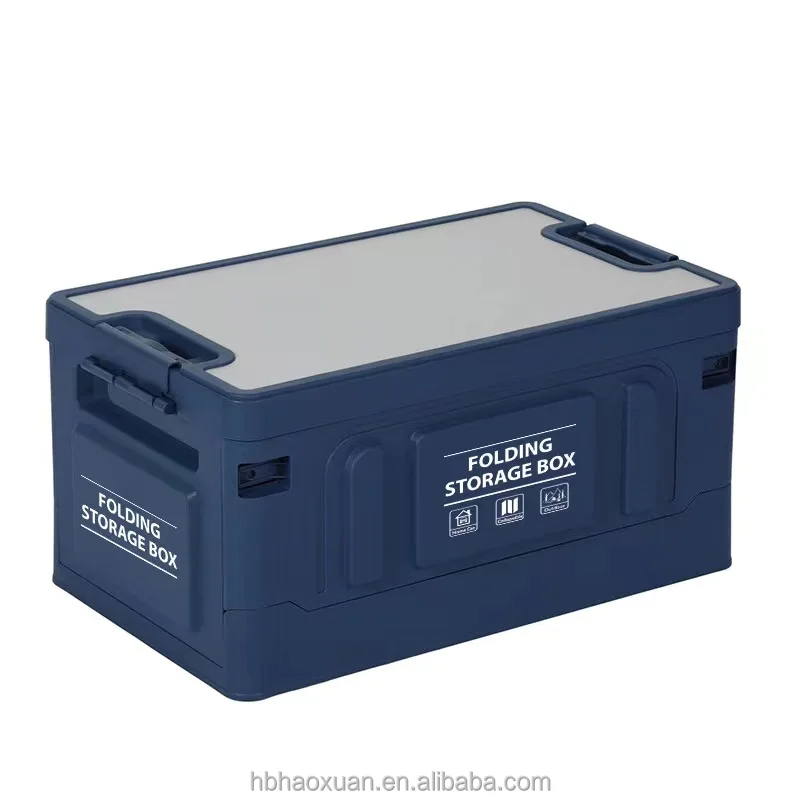 Foldable Storage Boxes Folding Camping Box Tourist Table Car Trunk Box Vehicle Supplies Fishing Accessories Plastic Container