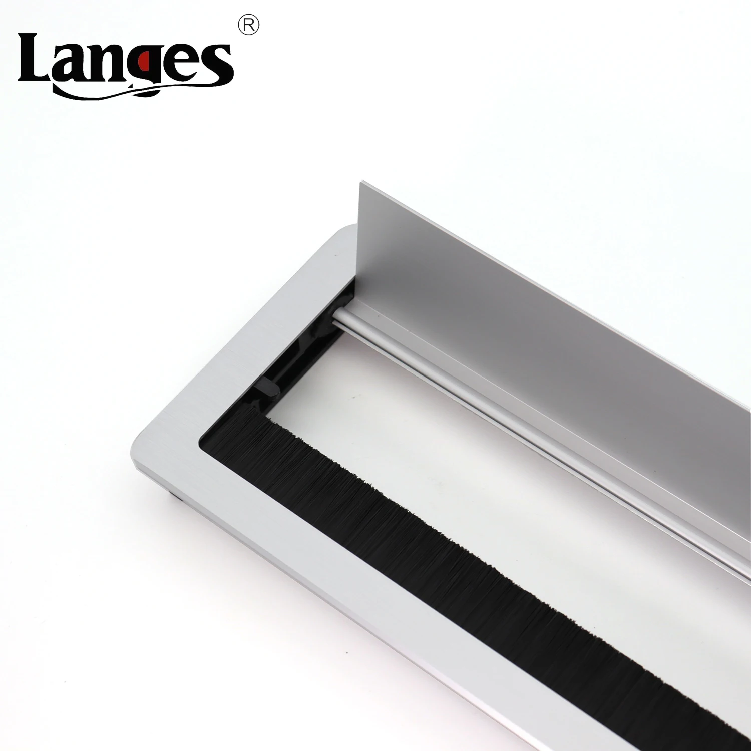 Furniture Hardware Management Table Aluminum Tidy Office desktop Insert Buffer self close cable grommet Box