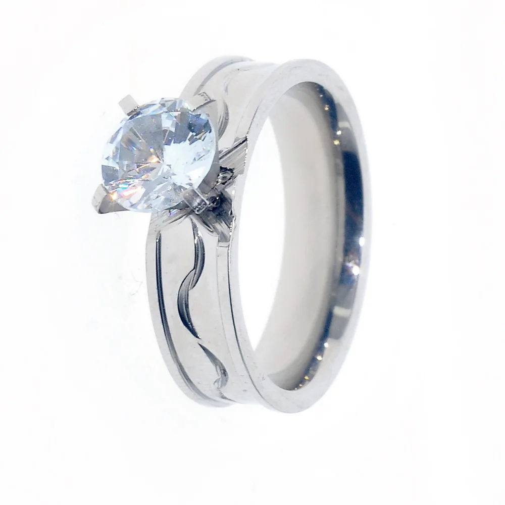 High Quality Wedding Ring Zircon One Stone Finger Rings Oval diamond Engagement Jewelry For Women On Wholesale