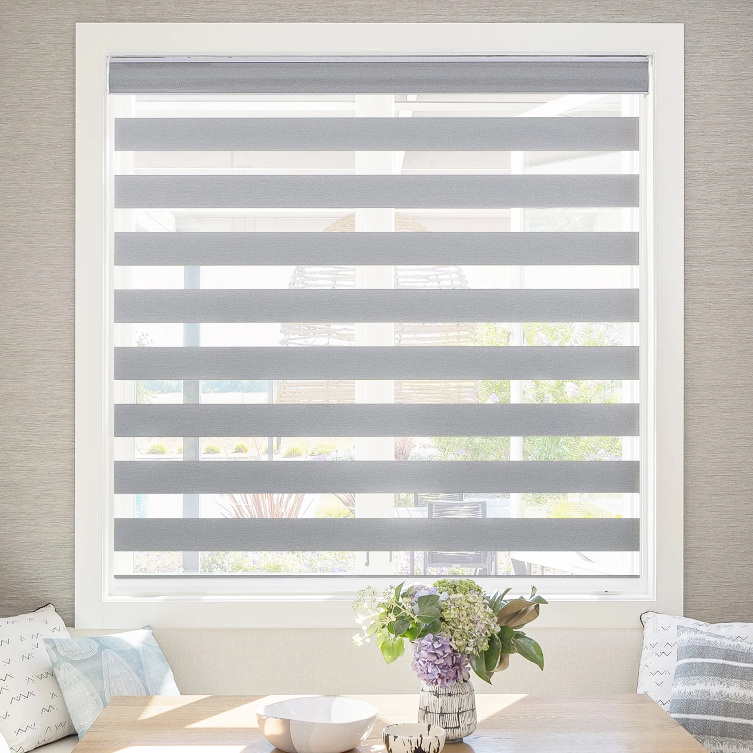 Smart Zebra Blinds For Window High Quality Wholesale Customize Size Motorized Day and Night Roller Blinds for Living Room