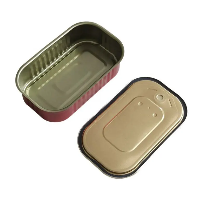 Top quality Food Grade Empty  Rectangle Tin Can Canned Fish Canned Sardine/Tuna/Mackerel in tomato sauce