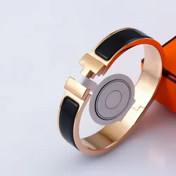 Браслет из титановой стали с буквой H, европейский и американский модный трендовый браслет, новые ювелирные изделия из титановой стали