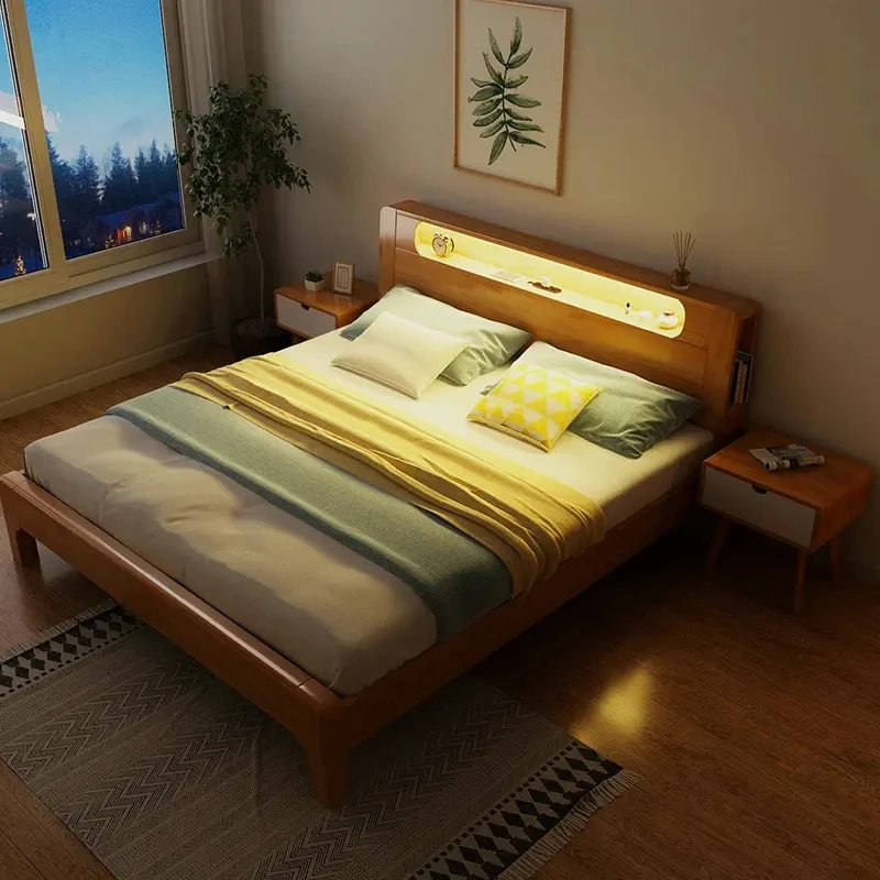 Home Vintage Designer Wooden Bed Designs Solid Wood For Living Room Customized Collection Furniture