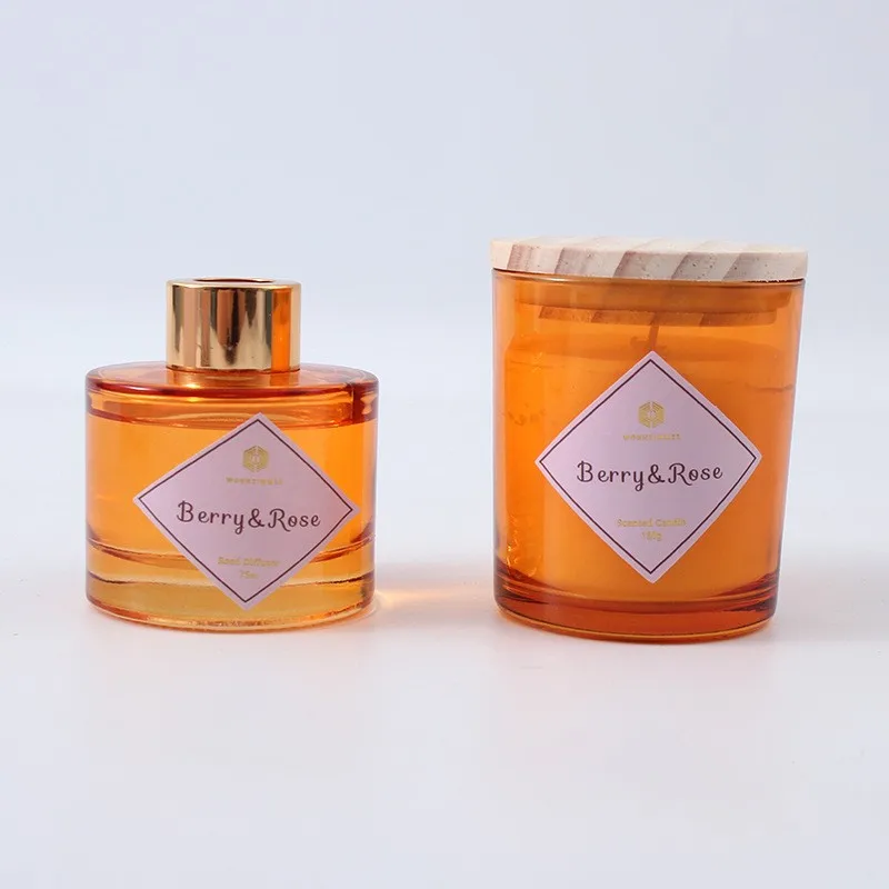 Elegant Wedding or Party Favors Popular Glass Cup Rattan Aromatherapy Wax Scented Candle