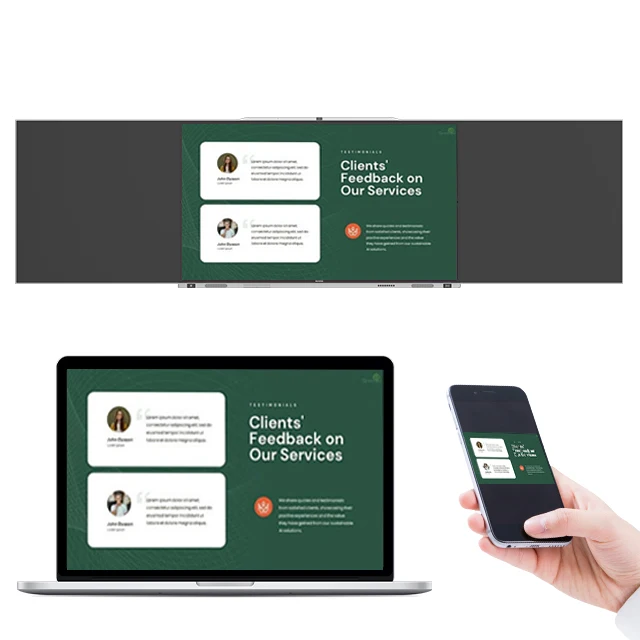 40 point capacitive touch smart whiteboard 4K UHD screen NFC support interactive flat panel 75inch 86inch