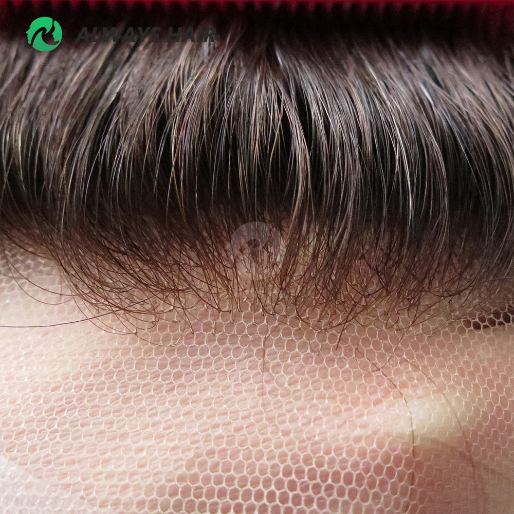 8x10 Dark Brown Full Swiss Lace Human Hair Mens Toupees Lace India Hair Units Natural System