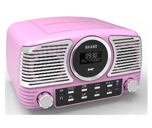 Retro CD/MP3 Player with USB slot, DAB/FM radio & built-in speaker