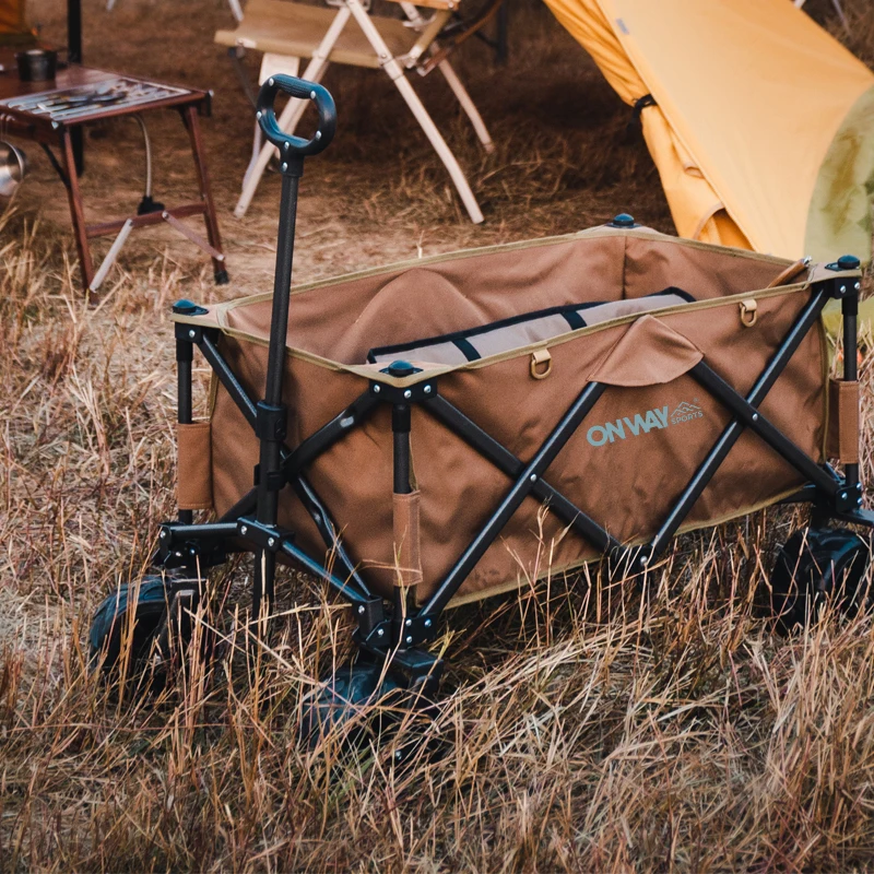 OnwaySports Camping Folding Wagon Portable Trolley Cart Garden Park Outdoor Beach