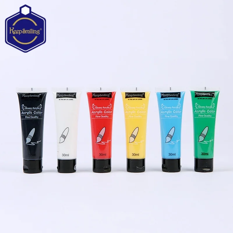 6 colors 30ml propylene paint set student Wall painting ceramic painted plaster doll children art supplies wholesale