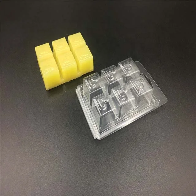 clear 6  cavity  heart shape  wax melt clamshell packaging