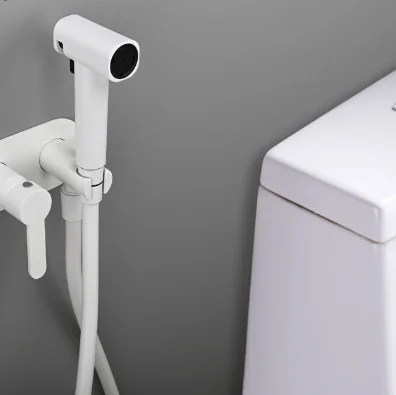 Toilet spray gun toilet companion suit hot and cold copperwasher hand-held booster nozzle high pressure flusher