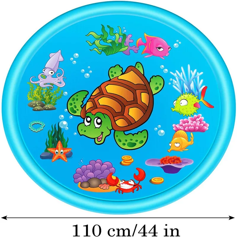 Custom Splash Sprinkler Thicken With Sprinkler Hard Plastic Pool Pet Outdoor Play Water Mat Toys Pad For Dogs Cats