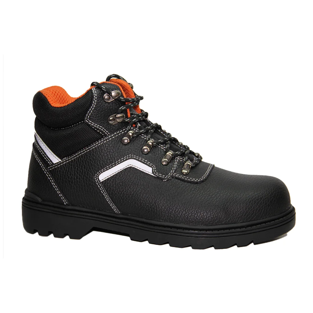 Low Profile Genuine Leather Mining Steel Toe Lightweight Breathable Safety Work Shoes