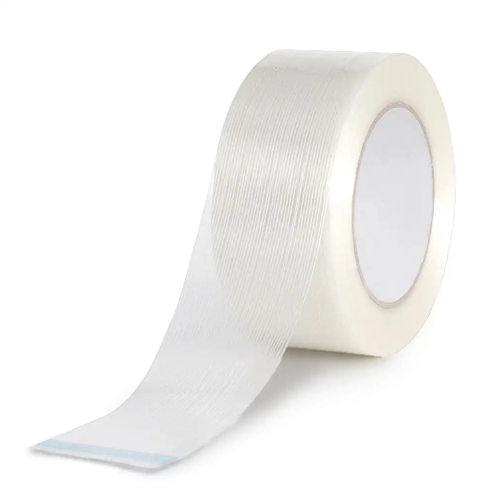 JLT-602D Single Sided Mono Filament Tape No Glue Residue, Industrial Grade Clear Adhesive Tape for Component Fixation