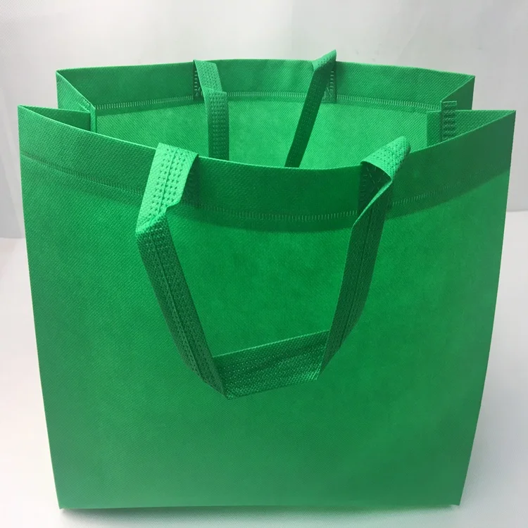 Custom logo pp nonwoven reusable market shopping tote bag with logo non woven bag