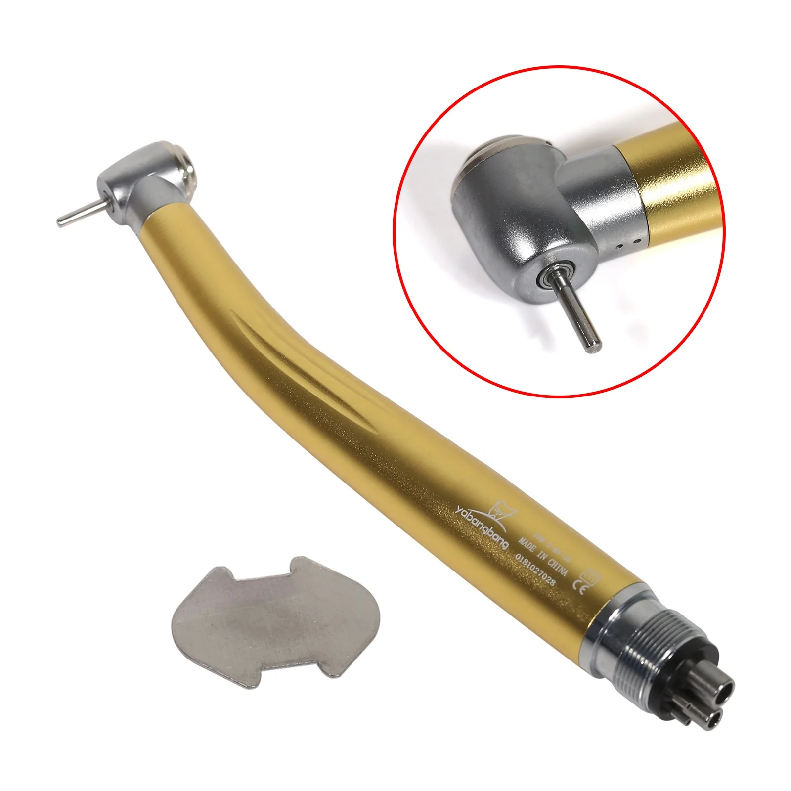 Hot Selling! Dental 4 Hole Standard Head Push Button Air Turbine High Speed Handpiece Gold Color fit NSK PANA MAX