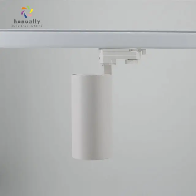 
white black grey aluminum housing cob 10w 20w 30w led track light system 