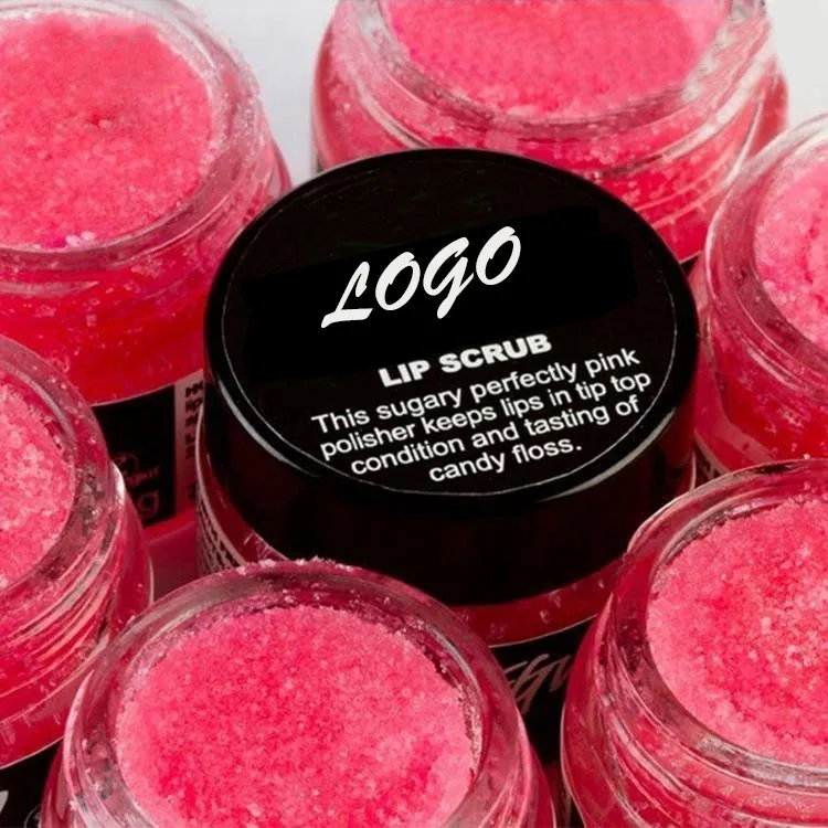 OEM private label lip sugar scrub exfoliator strawberry pink sugar Lips Treatment natural moisturizing lip scrub