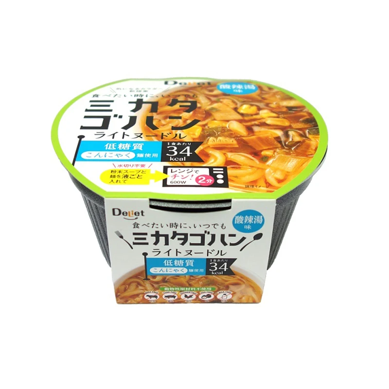 Лапша быстрого приготовления с низким содержанием углерода, коньячный вкус, горячий и кислый суп