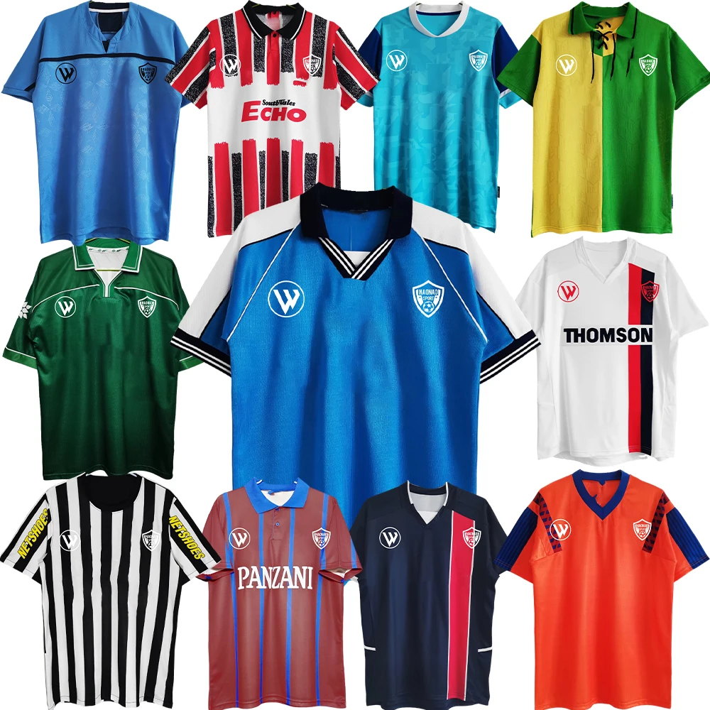 Thailand quality retro soccer jerseys retro football shirt vintage classic stripes soccer jersey retro football Jersey