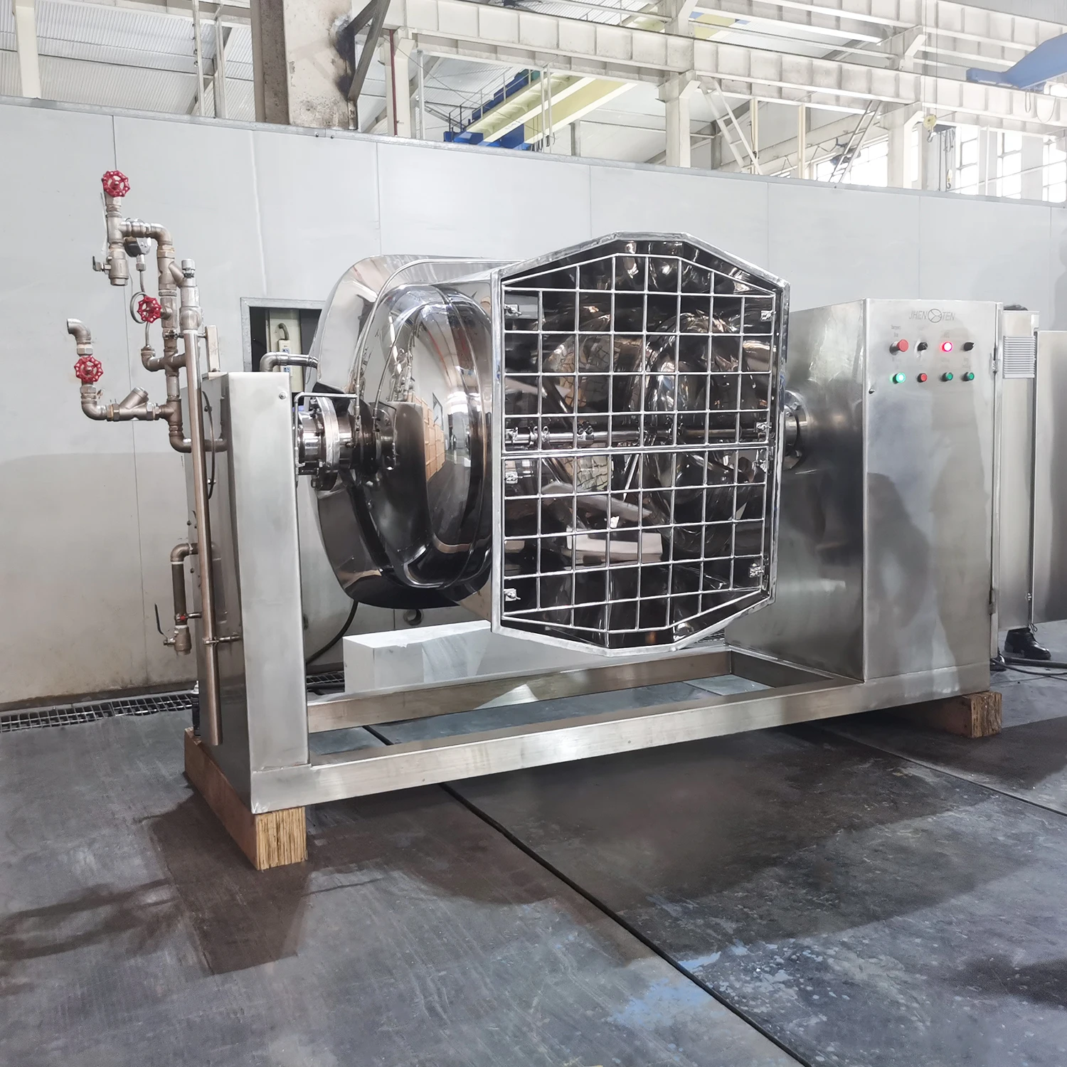 Gas Steam Jacketed Kettle Electric Cooking Pot Equipped with Mixer and control system