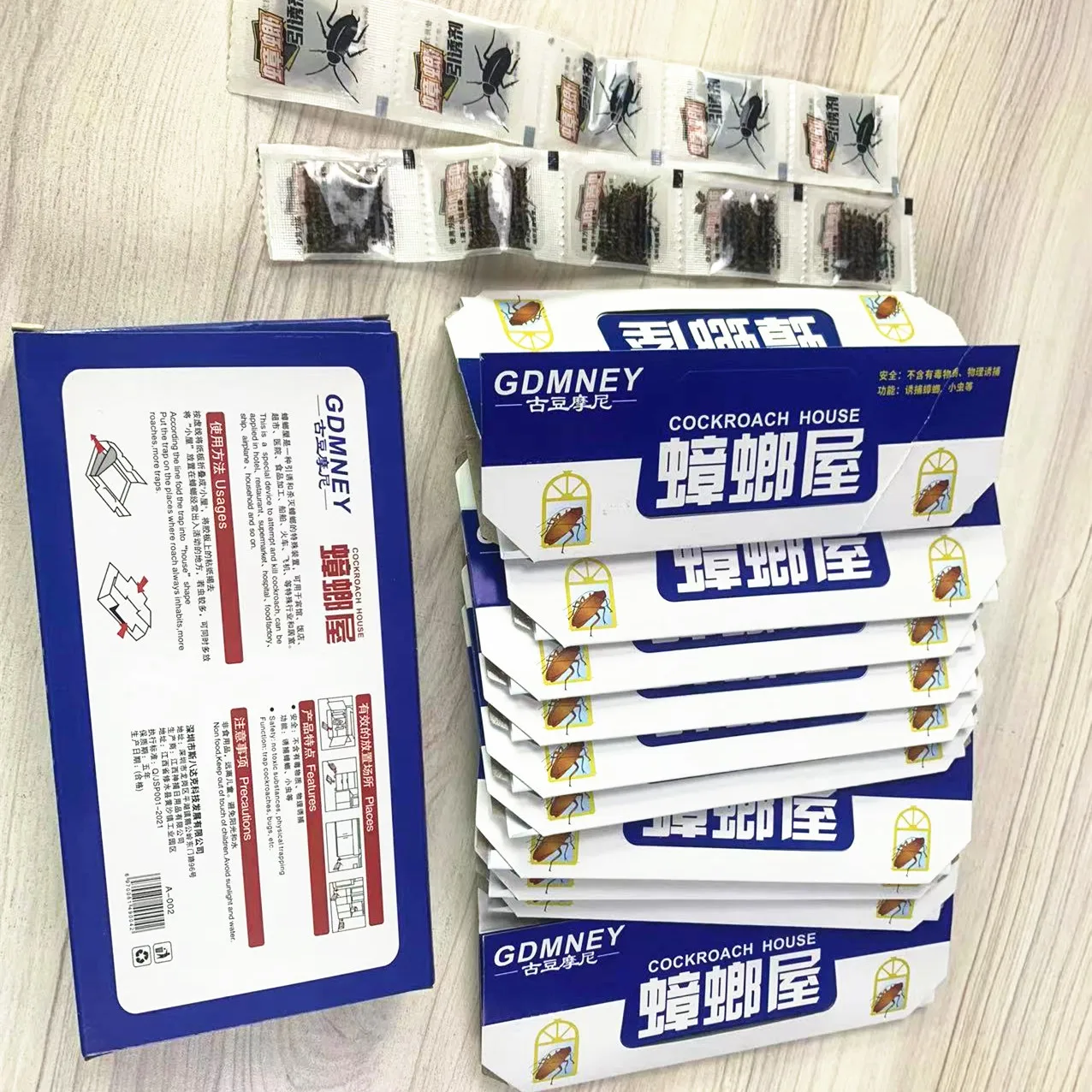 Factory Customized pesticide-free large size hot selling insect trapper Cockroach trap box cockroach trapper glue trap