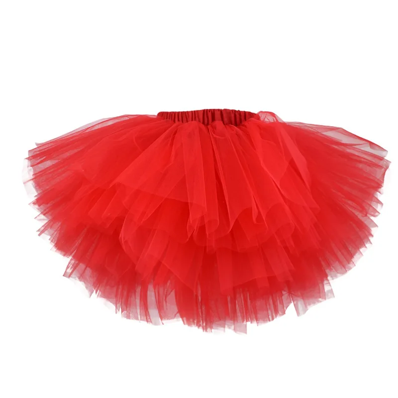 Kids Tutu Skirt Solid Color Mesh Multi-layer Tutu Skirt for Baby Girl Christmas and Halloween Decorations and Ruffles