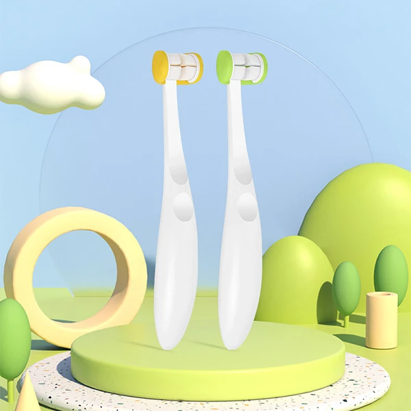 Best Selling 3-Sided U Shape Toothbrush for Kids Soft Bristle Mantis Handle Manual Feature for Home Use