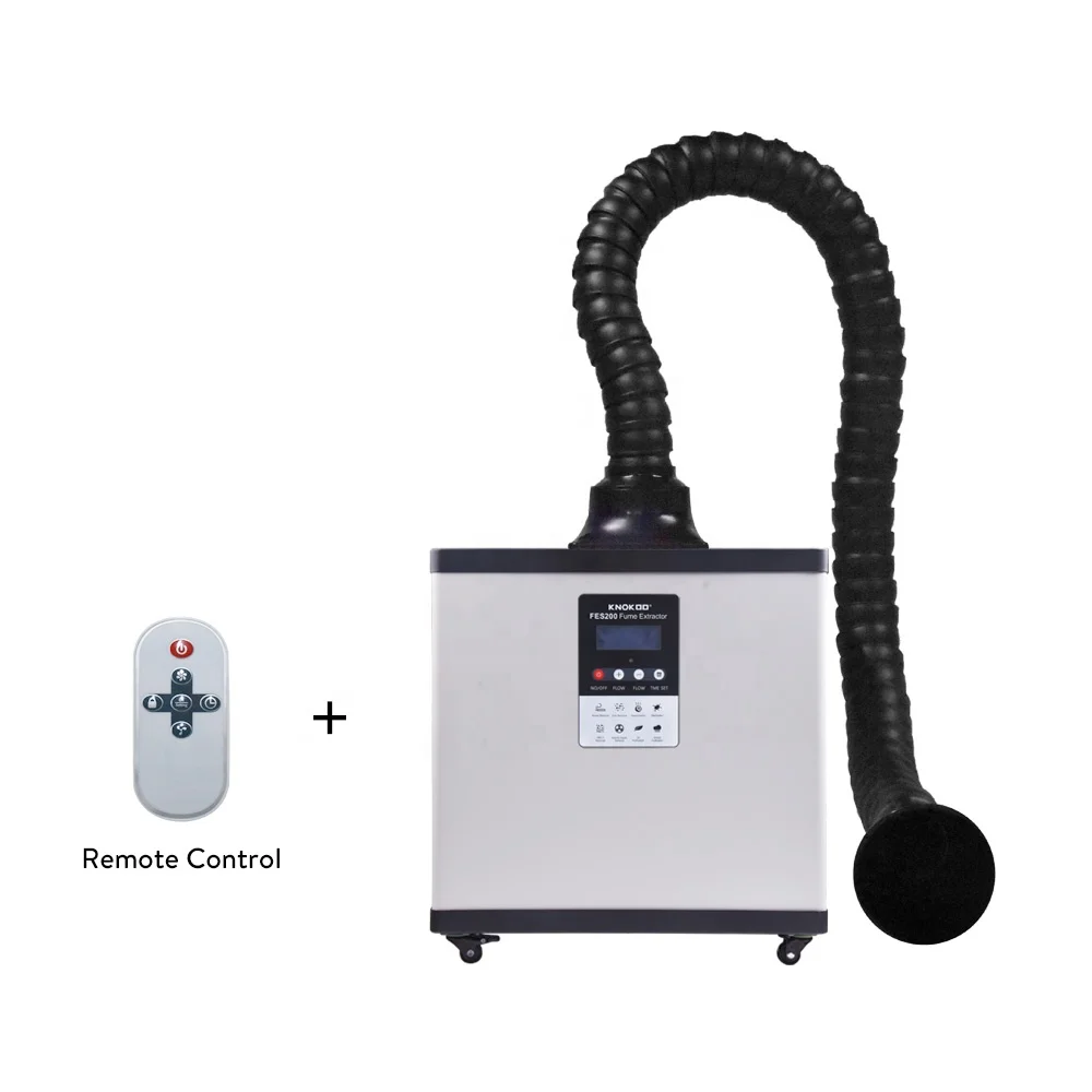KNOKOO 210W DIY Welding Laser Soldering Fume Extractor FES200  for ESD Solder Station and Nail Salon, Moxibustion