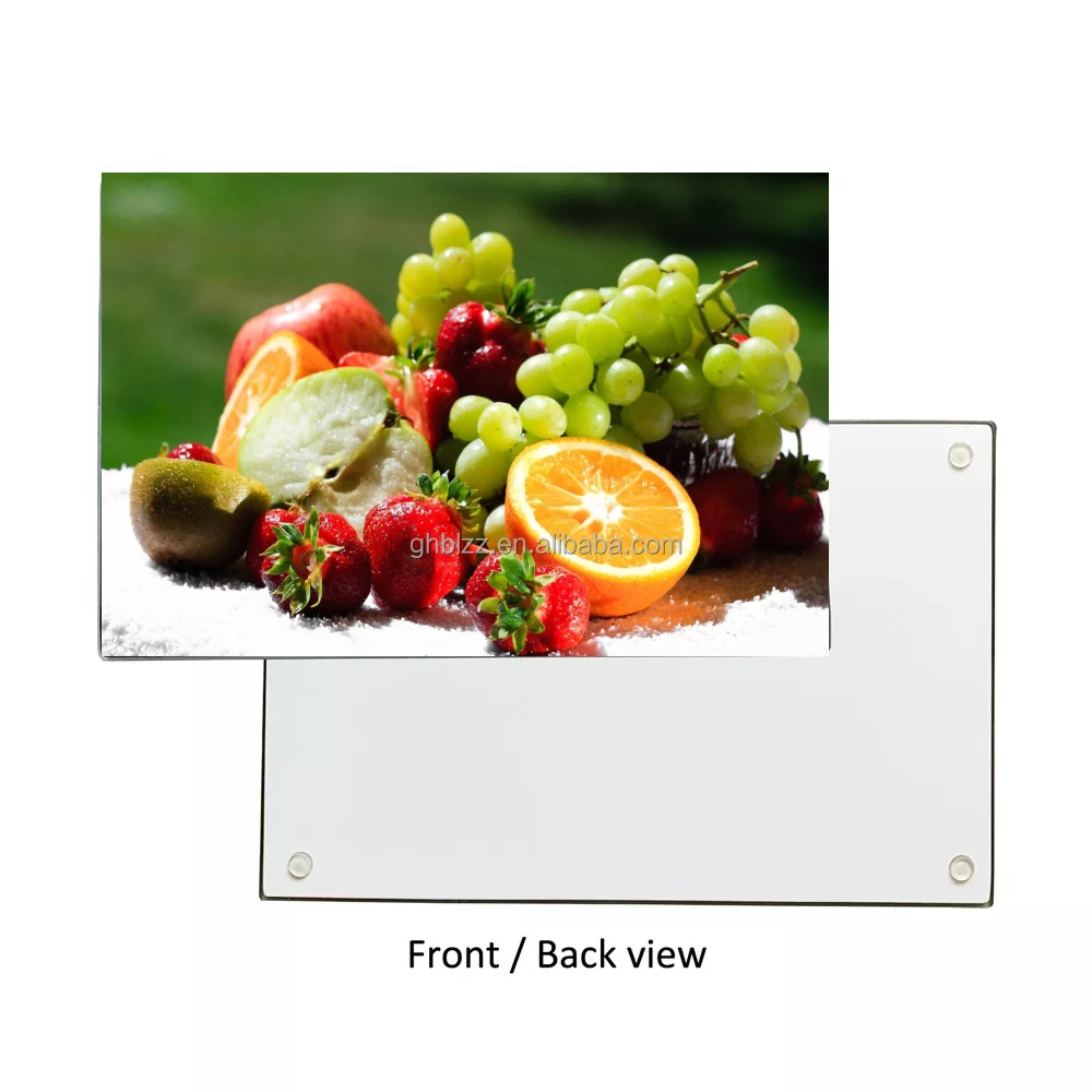 Sunmeta Custom Tempered Sublimation Chinchilla Glass Cutting Board for Kitchen