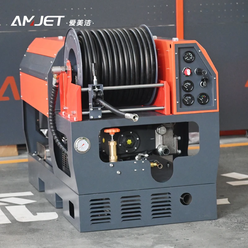 Amjet new noise reduction exhaust system, inline four-cylinder EFI engine, TOQ15140 high-efficiency sewer cleaning machine