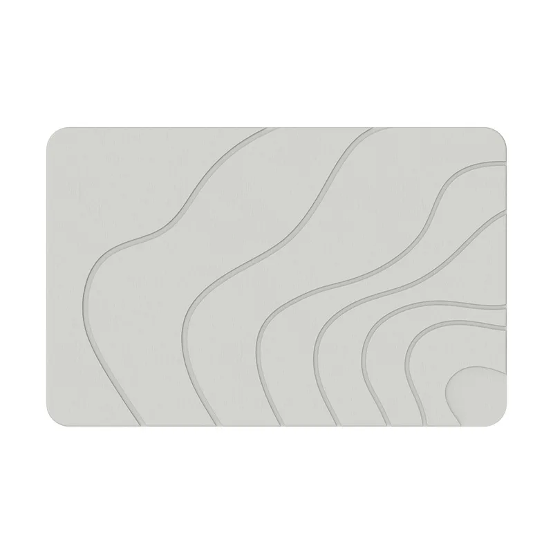 Diatom Mud Mat Stone Bath Mat Bathroom Floor Mats Fast Water Drying Absorbent Hard Shower Rug Print Pattern Modern