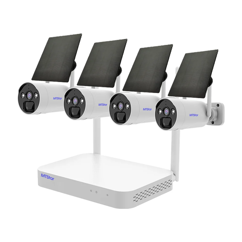 Солнечные панели/беспроводная камера безопасности 4MP IP pro smart wifi bullet camera легкий дизайн и изысканный внешний вид MINI NVR