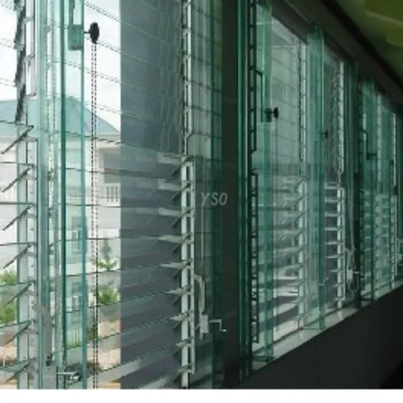 Different Open And Closed Options Stainless Steel Fixture Customized window louvers indoor adjustable glass shutter shades