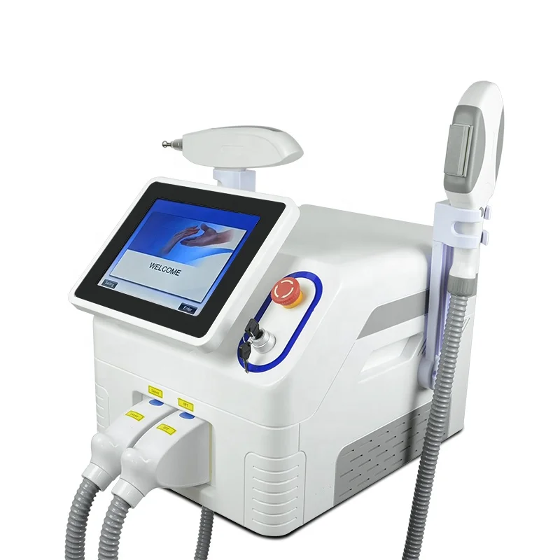 Nd yag laser tattoo removal and opt ipl hair removal laser hair 2 ni 1 beauty machine