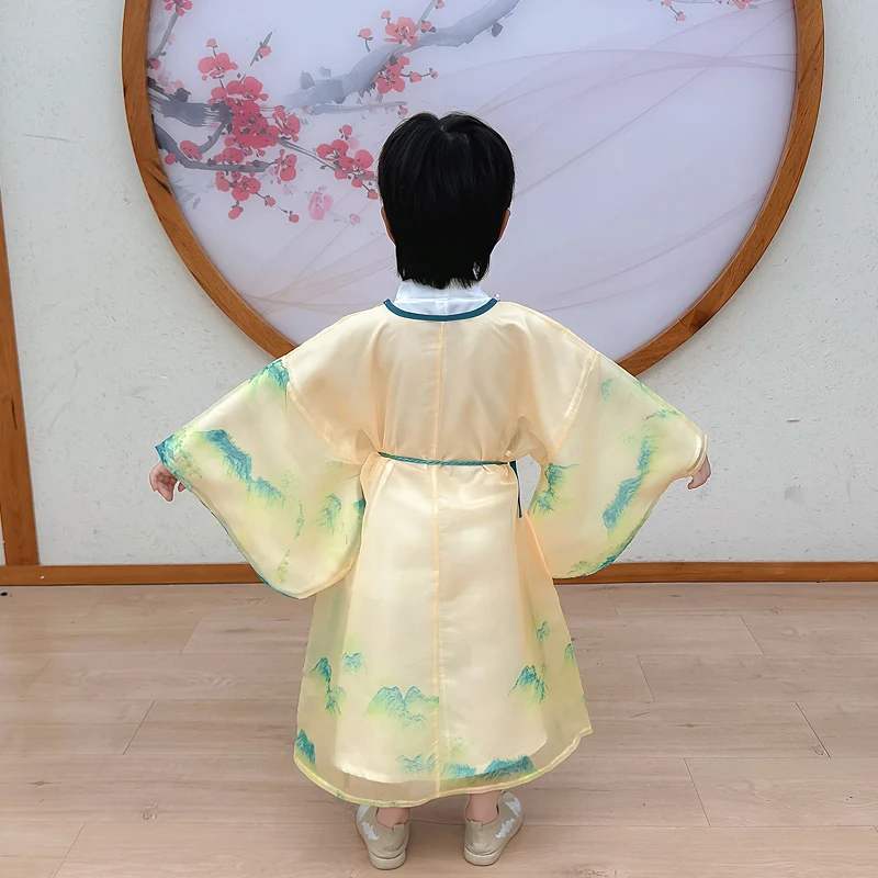 Пейзаж sanshui дизайн hanfu para mujer традиционное китайское платье для мальчиков