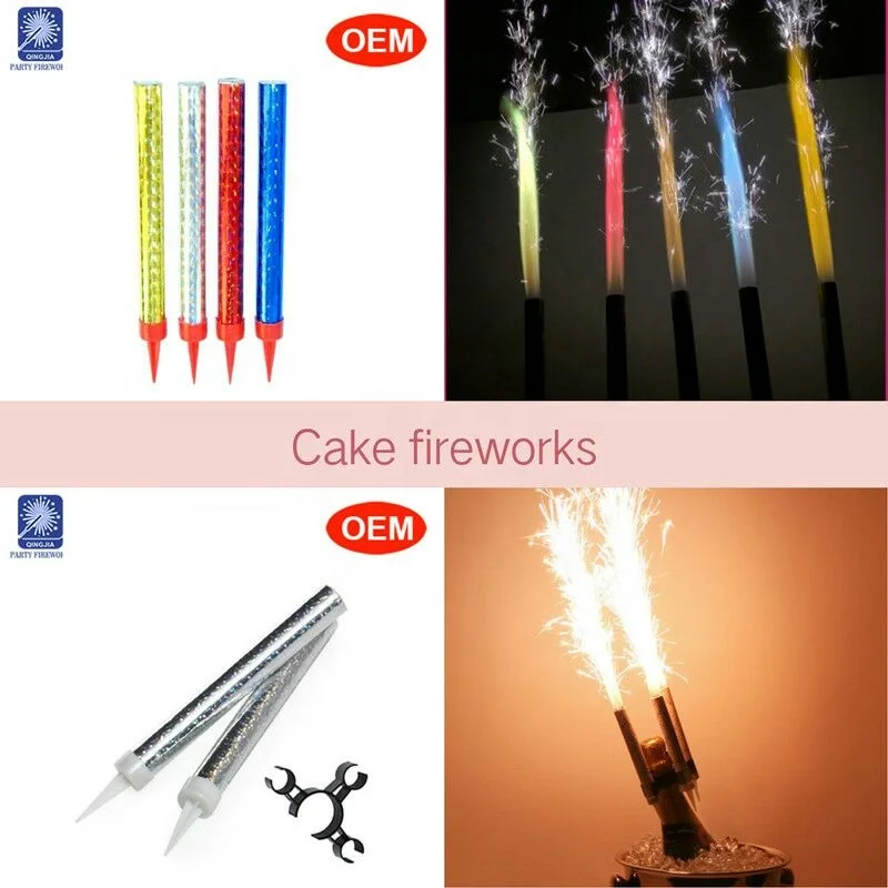 Nightclub fountain candle cake champagne bottle multi colour sparkler birthday candle fountain 15cm
