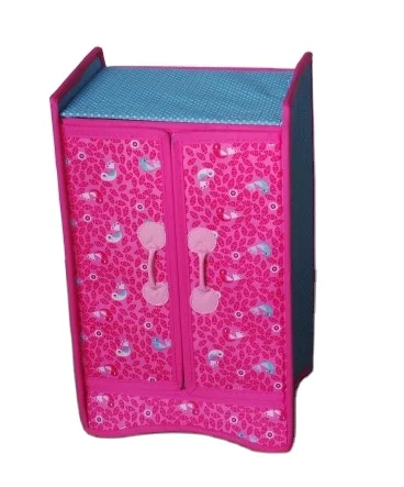 Белый деревянный шкаф для кукол 18 дюймов, шкаф с 3 вешалками для кукол, шкаф для кукол