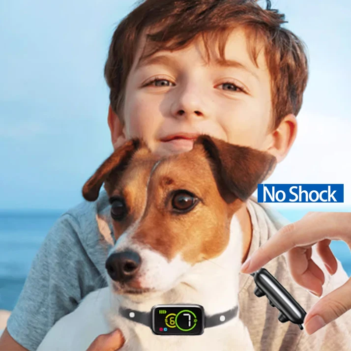 XCHO 7 Sensitivity waterproof Strengthen Vibration mini Smart Rechargeable Dog Bark Collar NO Shock  Anti Barking Collar