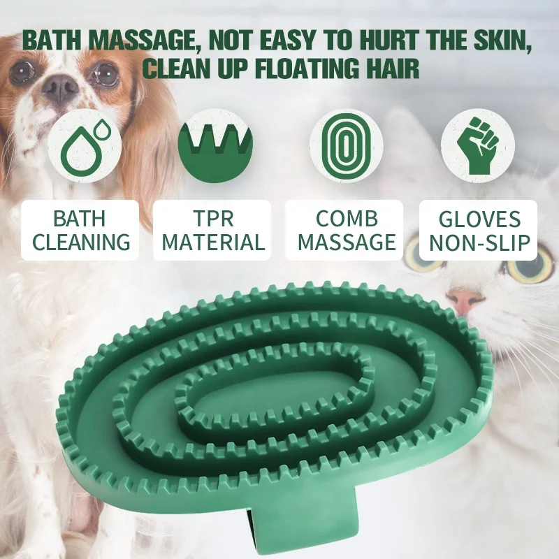 Factory Wholesale Custom Logo Rubber Horse Grooming Brush