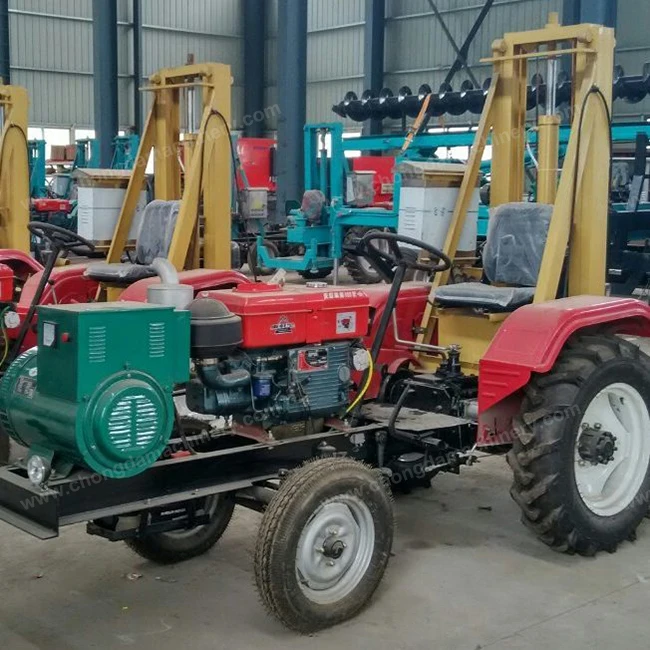 150M Depth Tractor Mounted Portable Water Well Drilling Rig  With Compressor