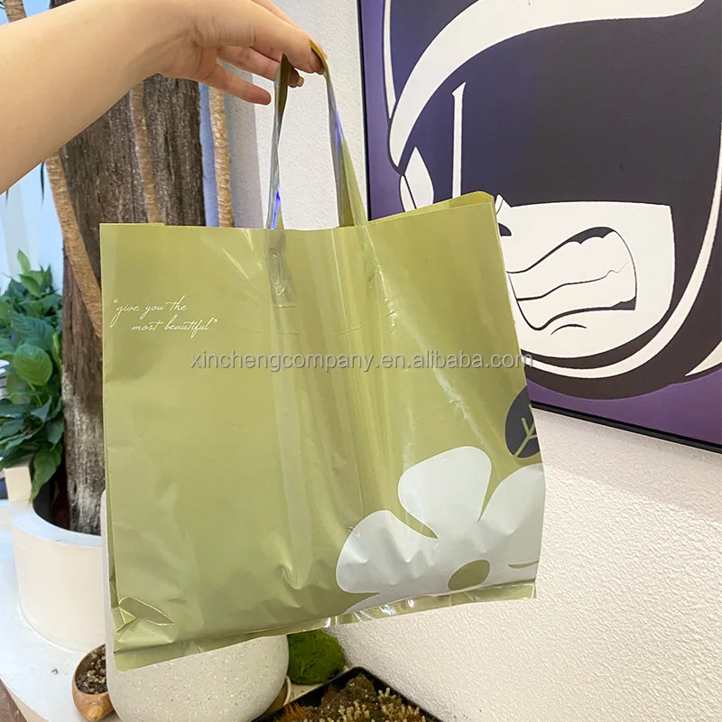 Custom Packaging Plastic Shopping Bags With Logo Hdpe Ldpe Plastic Bag Plastic Packaging Carry Bags For Shopping